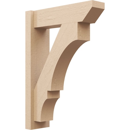 Ekena Millwork 6-in W x 20-in D x 28-in H Balboa Slat Rough Cedar Woodgrain TimberThane Outlooker, Primed Tan OUTUR060X20X28BOA24RCPR